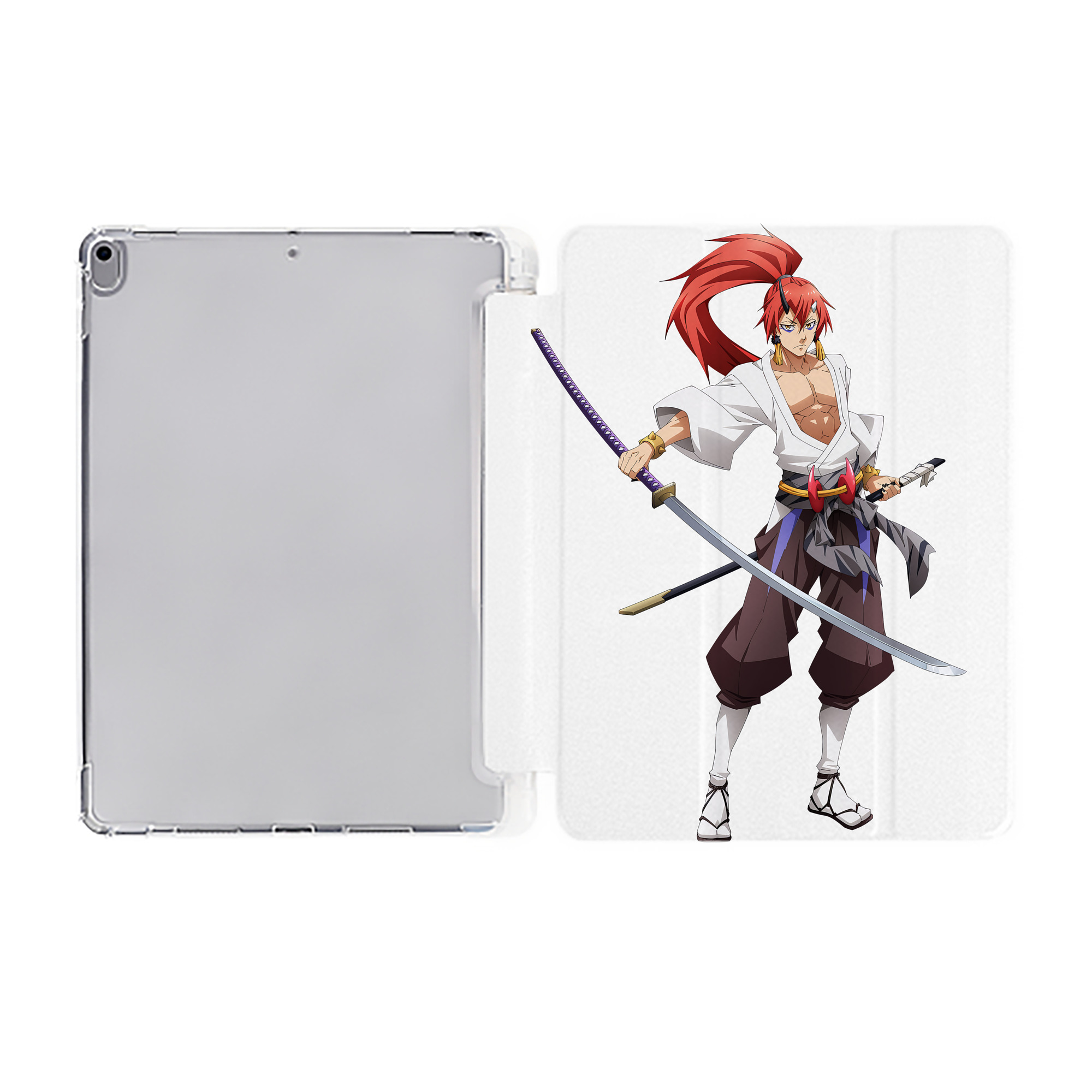 （画像用） 転スラ Regarding Reincarnated to Slime IPad ケース ペン収納付き 三つ折りスタンド PUレザー×シリコン 対応機種9.5/10.5/10.9インチ